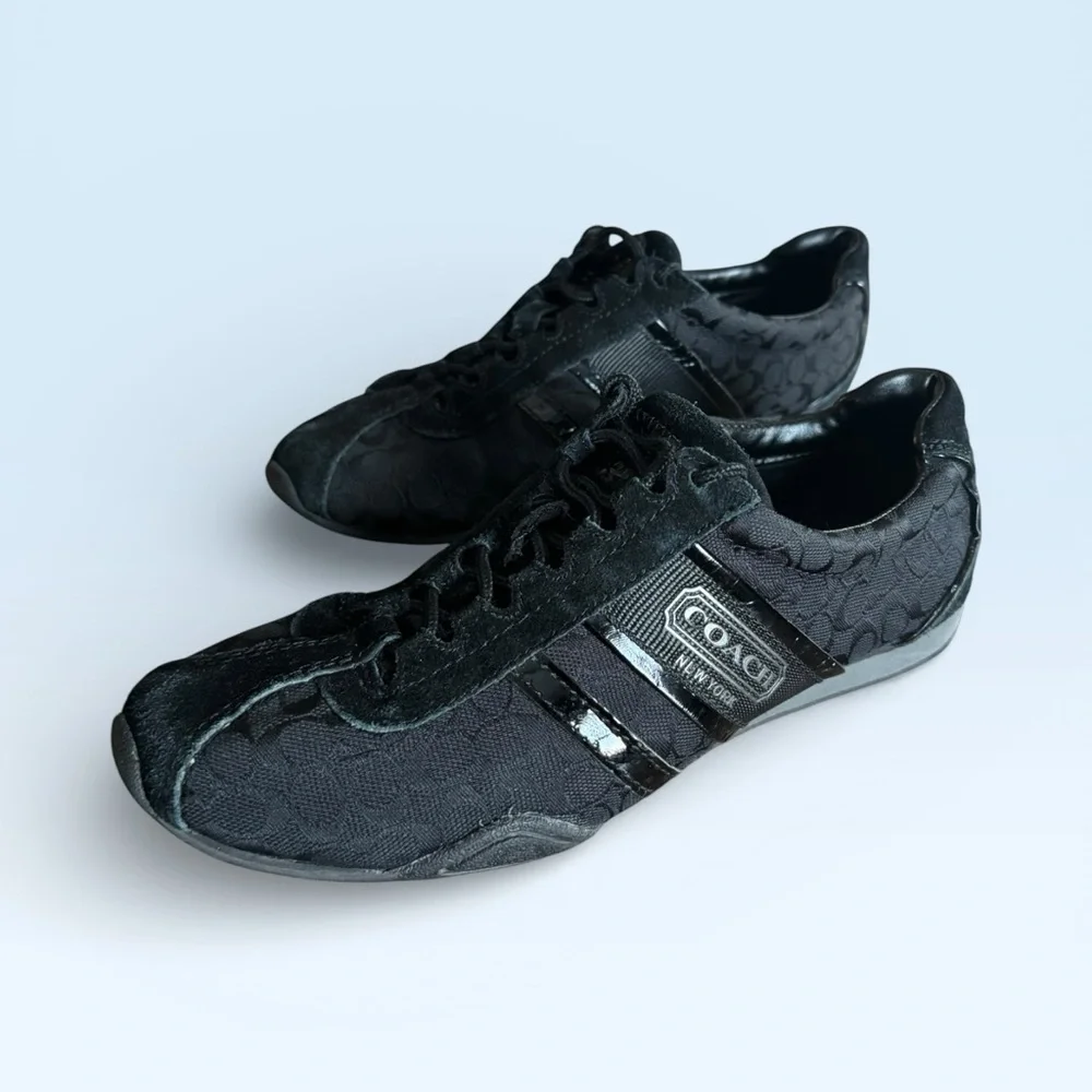 Coach Black Remonna Signature Sneakers - Picture 4 of 8